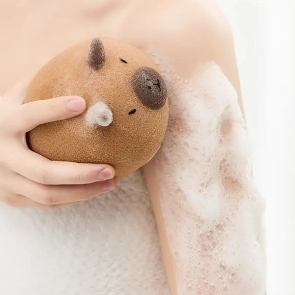 카피바라 샤워볼 샤워 목욕 때밀이 스펀지 타올 타월