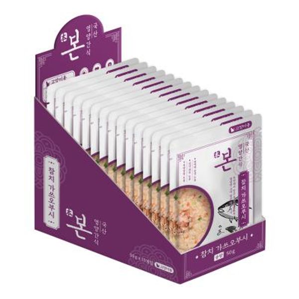 본 영양간식 고양이용 참치 가쓰오부시 죽 1박스