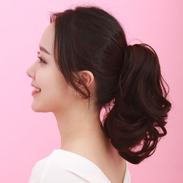 포니테일 숏세팅 웨이브 집게핀 가발(W8DAF61)