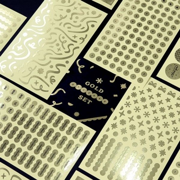 [SET] 기본 스티커 세트_8종(골드)