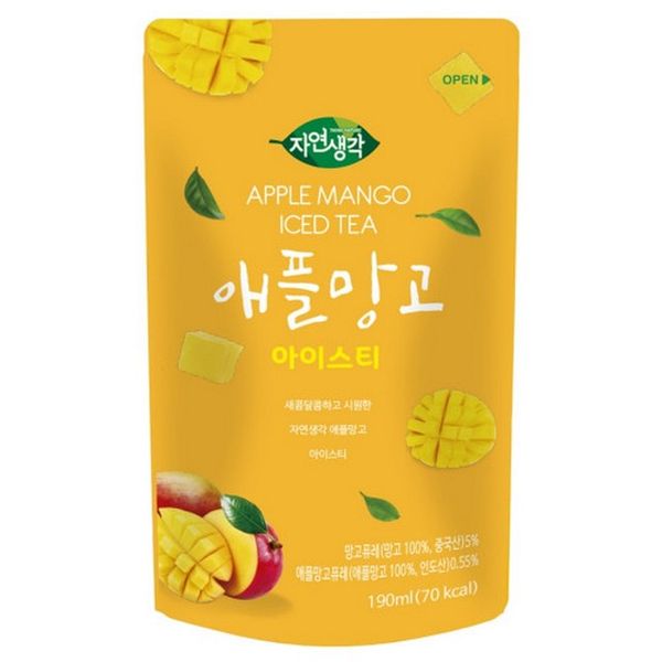 자연생각 애플망고 아이스티 190ml/50파우치