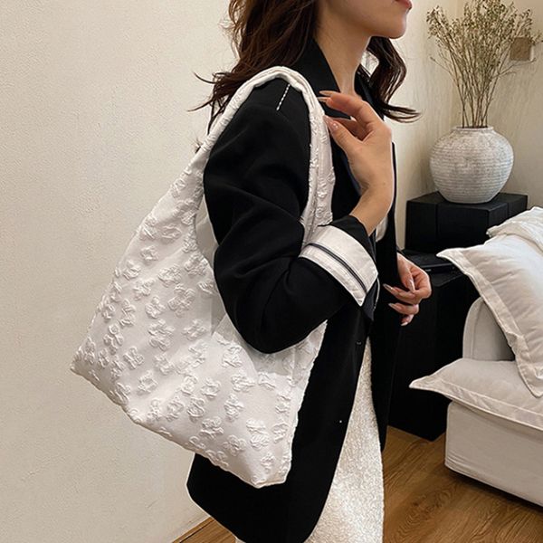 플라워 캔버스 숄더백