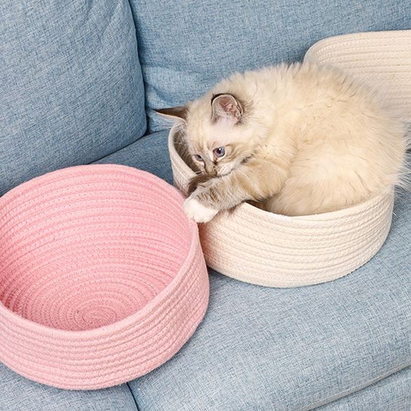 [와인앤쿡]고양이 패브릭 바구니 숨숨집 1개(색상 택1