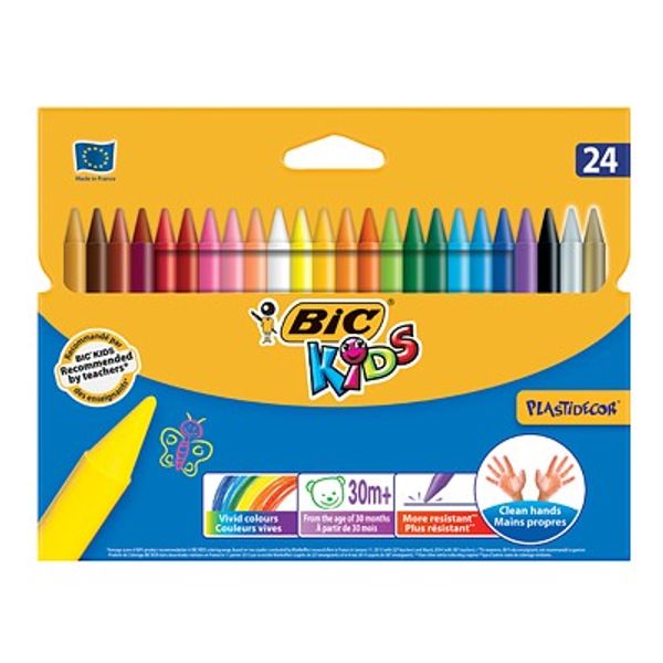 BIC 빅 왁스 크레용 24색