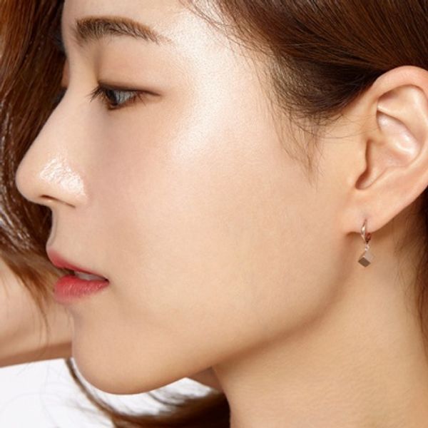 14K 더치큐브라떼 원터치 귀걸이