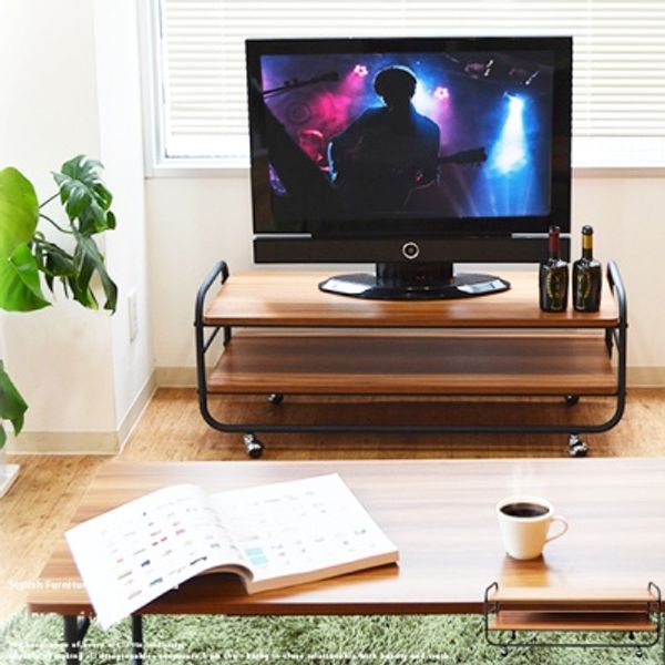 히토리 매쉬 스틸 이동식 TV 거실장