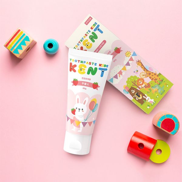 [켄트] 키즈 베이비치약 무불소 딸기향 60g 