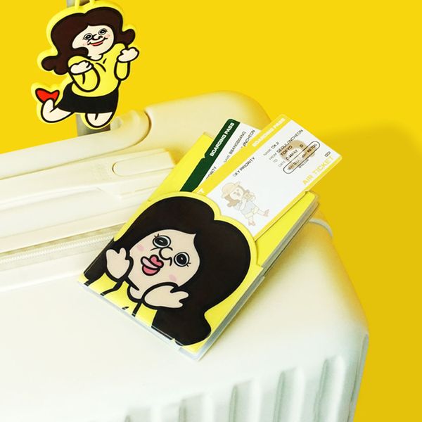 빵빵이 옥지 커플 여권 케이스 여행 지갑 보호 커버