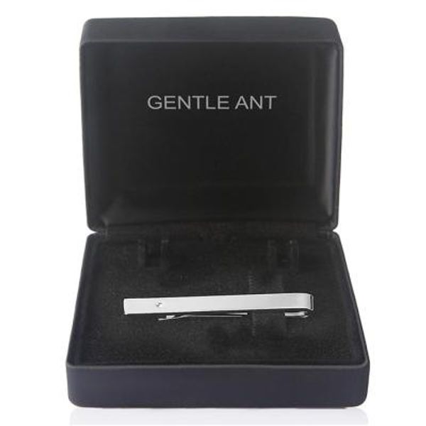 GENTLE ANT 민자 사각큐빅 타이바 실버 케이스포함