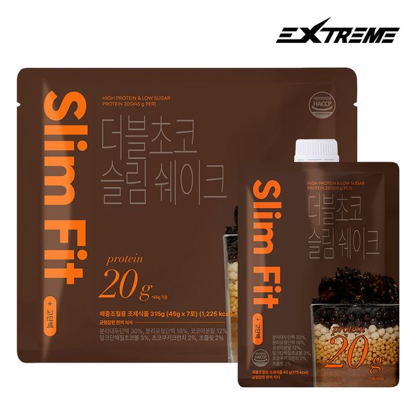 익스트림 더블초코 슬림 단백질 쉐이크 7포