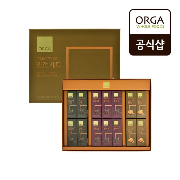 [올가] ORGA 고칼슘 고식이섬유 양갱 3종 선물세트