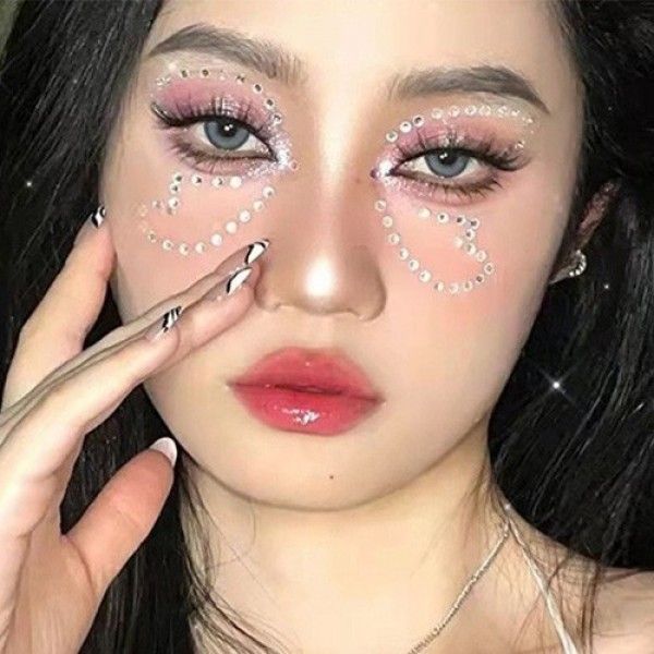 페이스 얼굴 큐빅 쥬얼 스티커 6종 쥬얼리 큐빅스티커