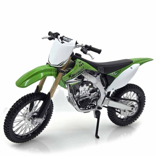 1:12 가와사키 KX 450F 그린 오토바이 미니카 피규어