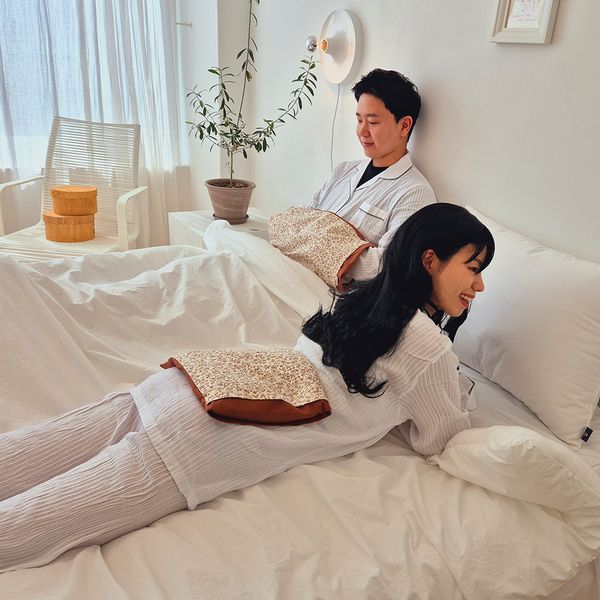 따스로미 시그니처 브라운 현미 복부 허리 배 찜질팩 