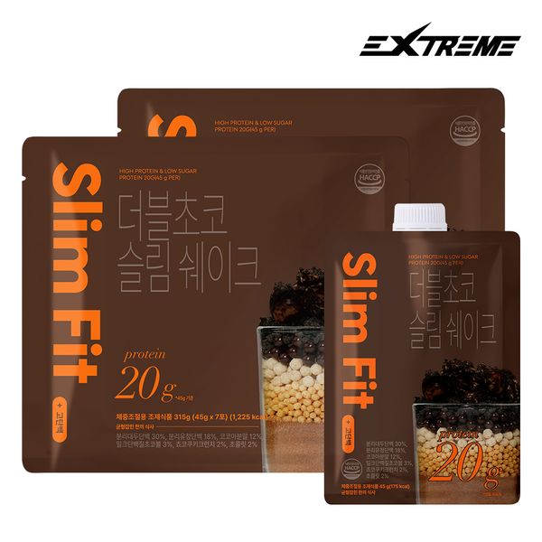 익스트림 더블초코 슬림 단백질 쉐이크 7포 X 2팩