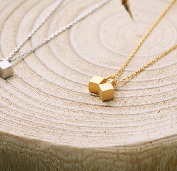 YL-double cube necklace