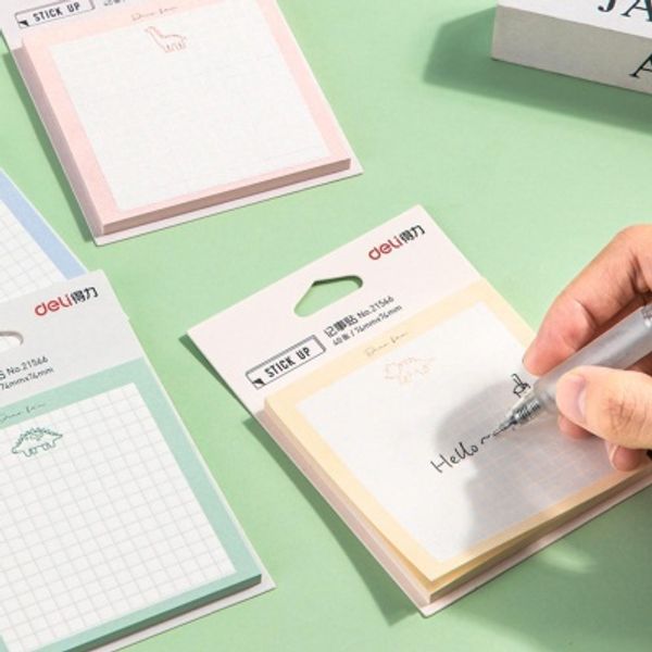 델리 스틱업 공룡친구들 모눈 4종 점착메모지 접착식