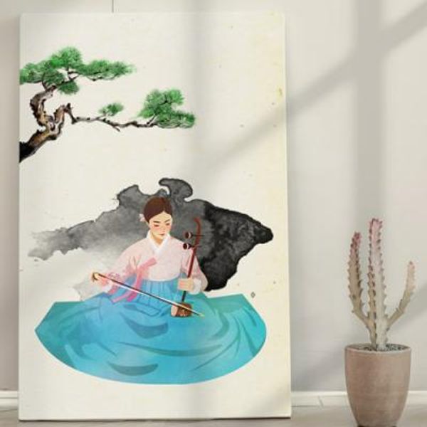 ie787-폼아크릴액자38CmX58Cm_전통한복과악기