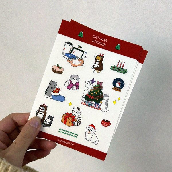 Cat-Mas Sticker 크리스마스 캣 스티커