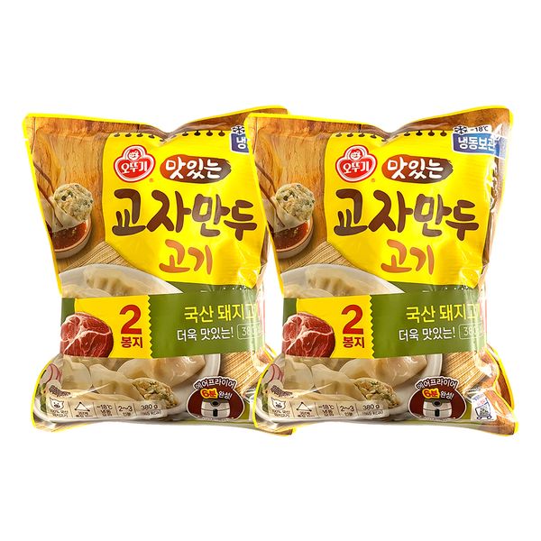 오뚜기 맛있는 교자만두 고기 380g 4봉
