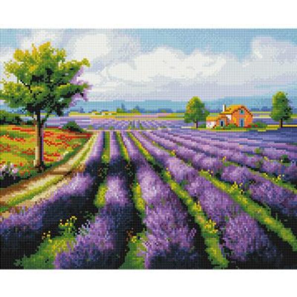 라벤더 풍경 (캔버스형) 보석십자수 40x50