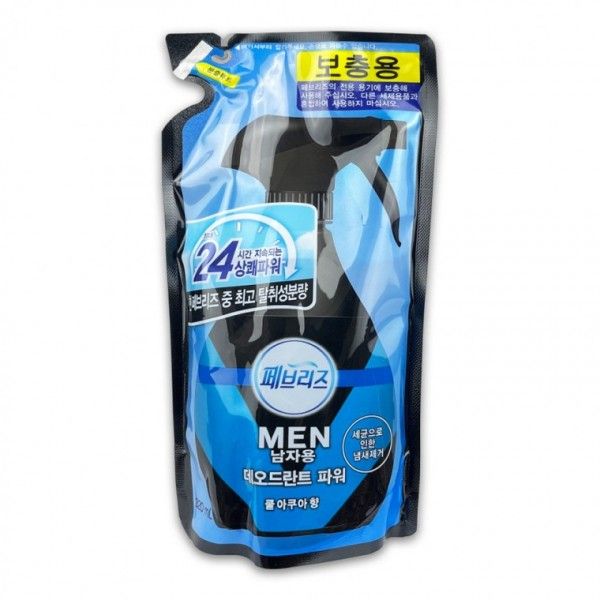 페브리즈 섬유탈취제 맨 쿨아쿠아향 리필 320ml