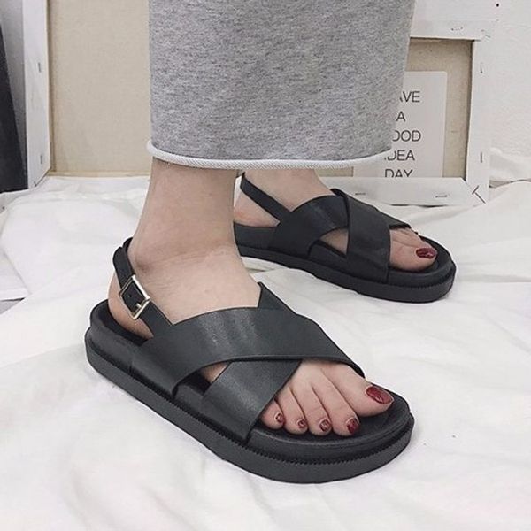 웨지 샌달 여성 여름 통굽 샌들 단화(WFIKNDV)