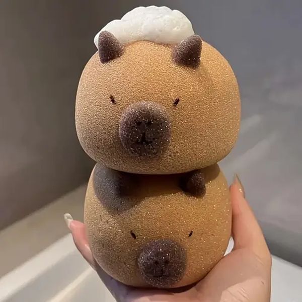 카피바라 샤워볼 샤워 목욕 때밀이 스펀지 타올 타월