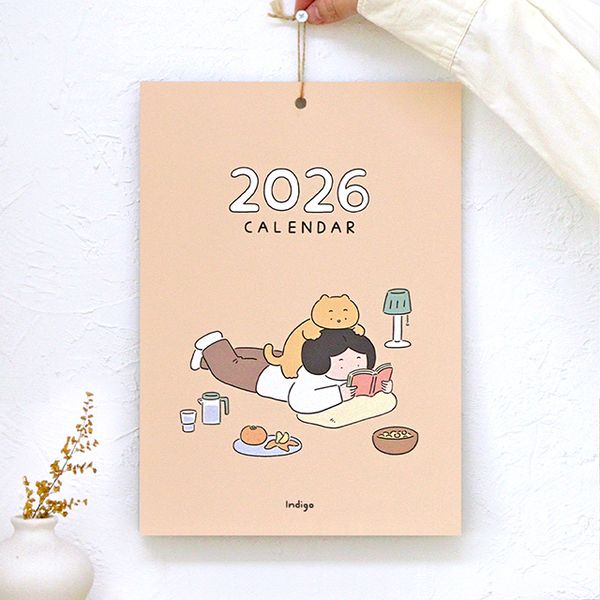 2026 일상 A4 벽걸이 달력 (일러스트 포스터 캘린더)
