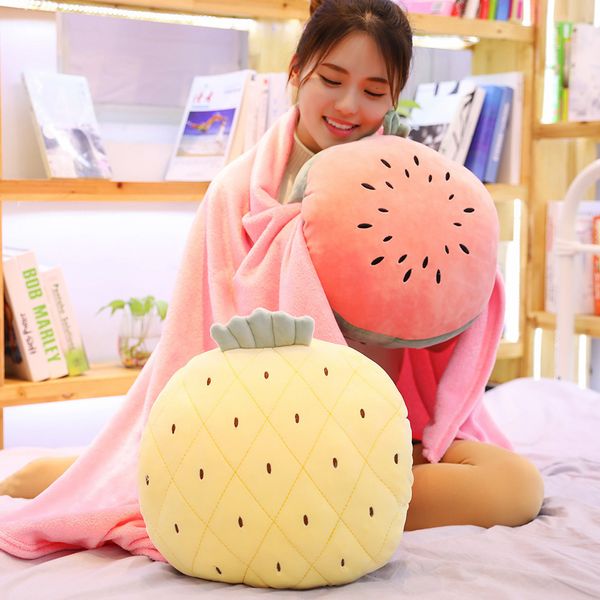 마니또선물 미니 과일모양 쿠션담요 학교담요 담요
