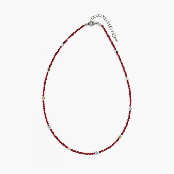 Calcite with red necklace