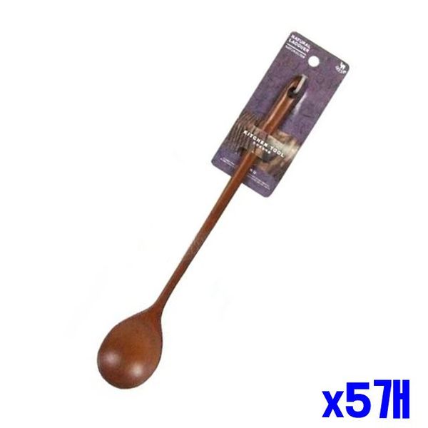 x5개 볶음주걱 롱 원목 옻칠(WFGU2L7)