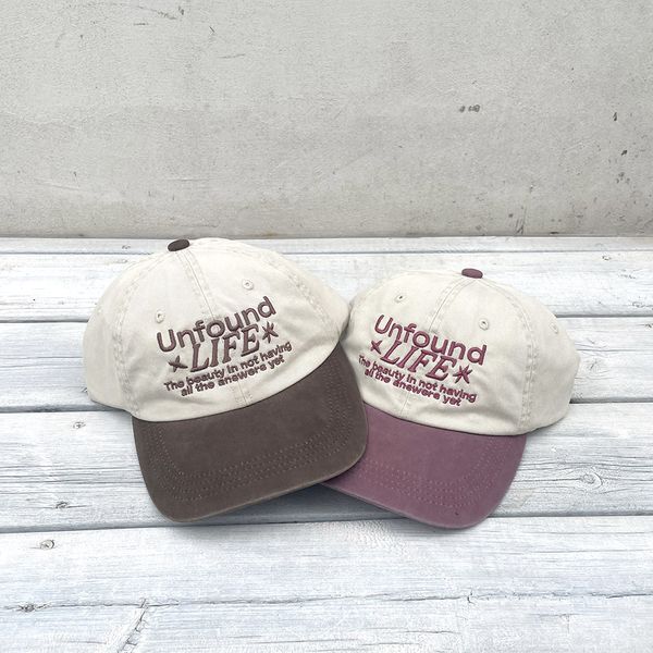 Unfound Life 투톤 워싱 볼캡 2color