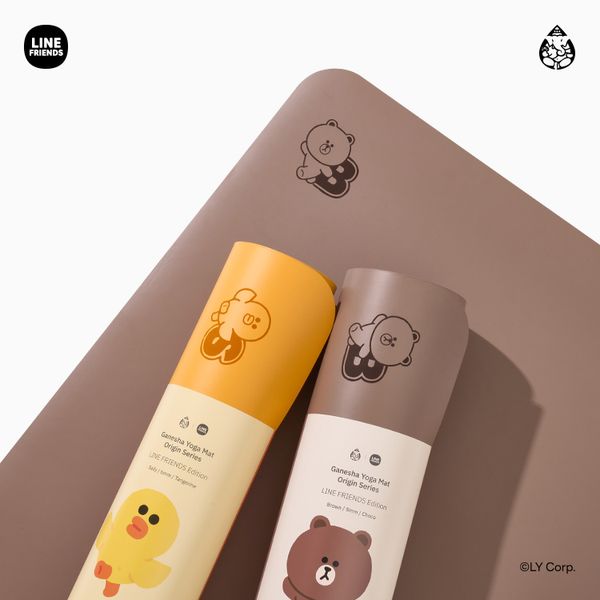 가네샤요가매트 라인프렌즈 에디션 브라운 5mm