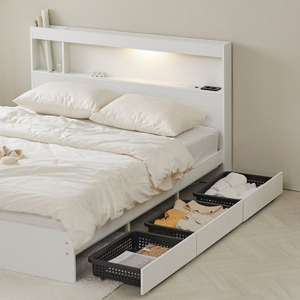 호텔라인 서랍 조명침대 SS (라텍스포켓매트) DW120