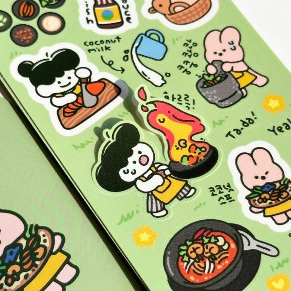 데이오브흔흔 태국여행 쿠킹클래스 씰스티커