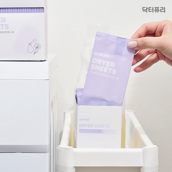 건조기용 섬유유연제시트 40매 화이트미스트 개별포장