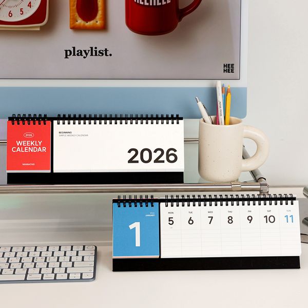 2026 비기닝 심플 데스크 캘린더 위클리