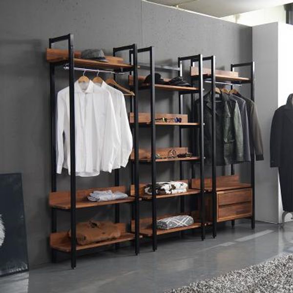 바모 멀바우 드레스룸 옷장 풀 세트 2400