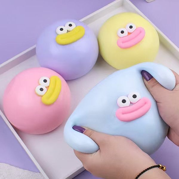 입술 오리 슬라임 공 10cm 스퀴시 말랑이 모찌 젤리볼