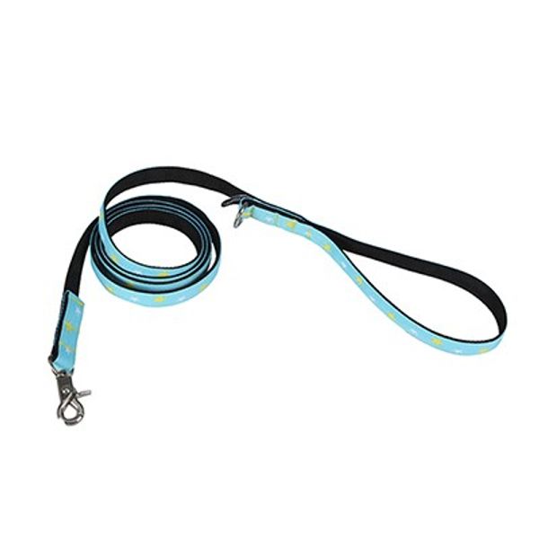 star(sky blue) jacquard ribbon lead