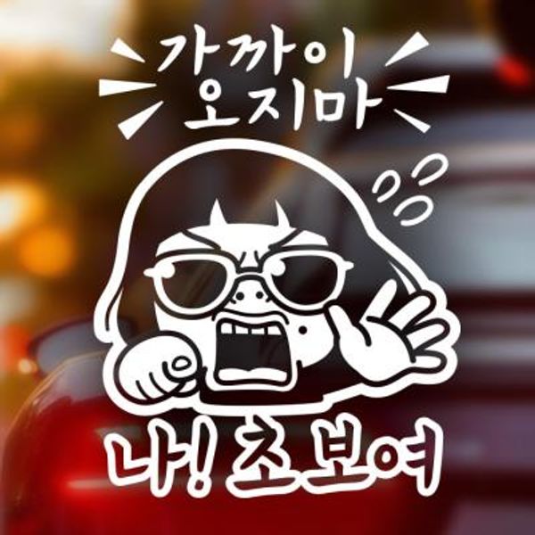 자동차스티커 초보운전스티커 021 반사