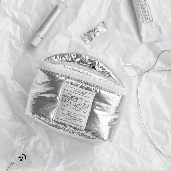 모모씨 마시멜로 데일리 메이크업 파우치 silver