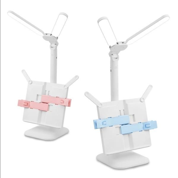 무선 LED 스탠드 더블램프 독서대겸용(분리가능)블루