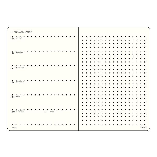 로이텀 2026 위클리 플래너 하드커버 A5 (Dotted)