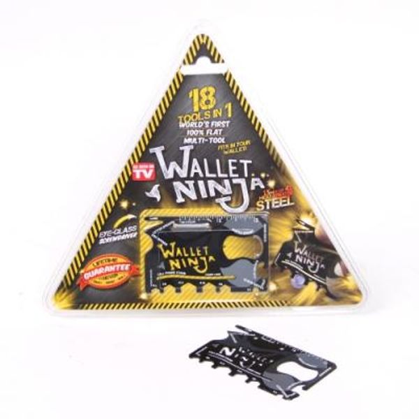 [정품] 18Tools in 1 Wallet Ninja 100% Flat Multi-Tool 카드형 멀티공구