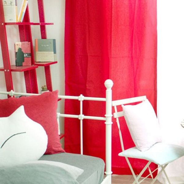 coloration metal ring curtain - red L(100cm*230cm)