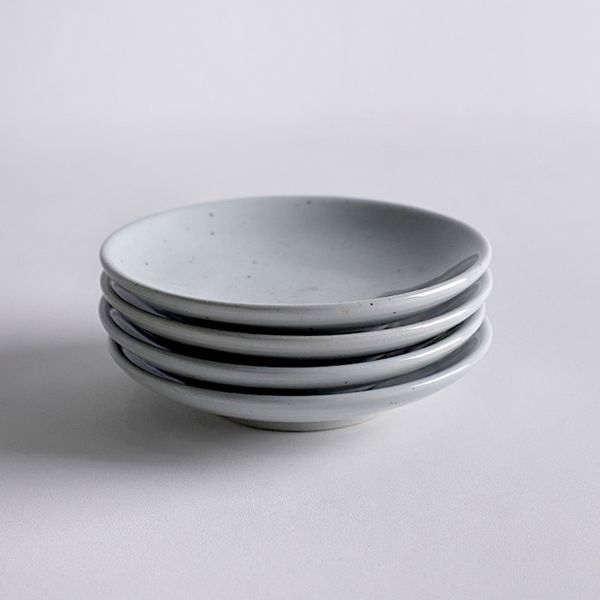 진 고백자 국산도자기 앞접시 세트 1호 14cm 4p