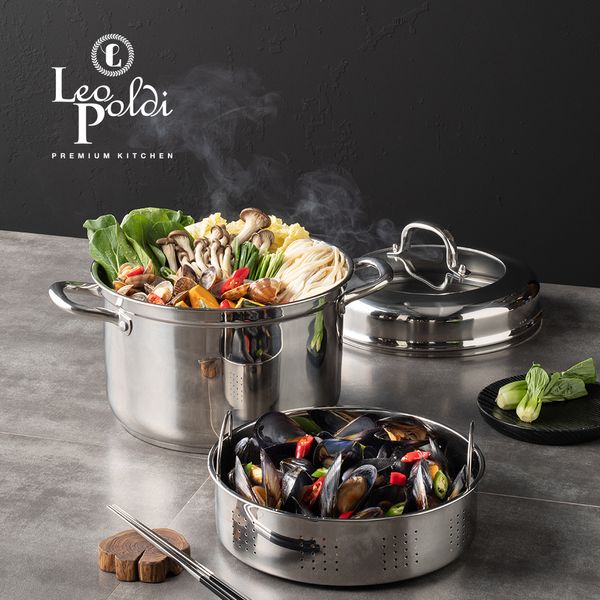 [레오폴디] 디베르소 스텐 찜곰솥 22cm / 26cm