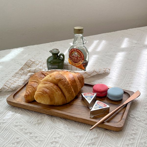 Holin 아카시아 통원목 수제 직사각플레이트 (대)